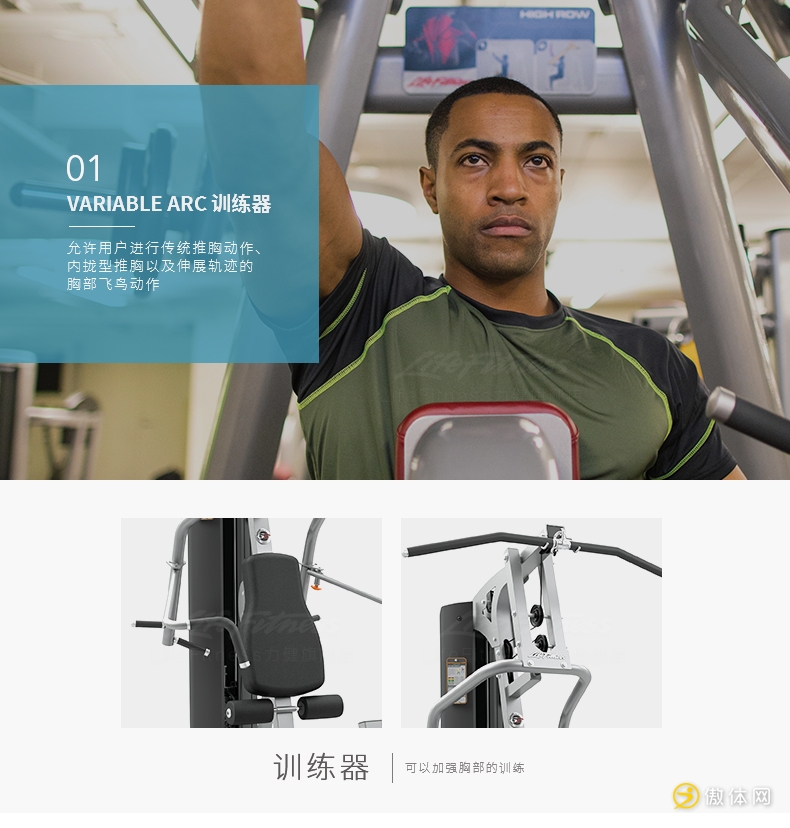 美国力健Life Fitness G2综合训练器健身器材家用原装进口综合力量训练器